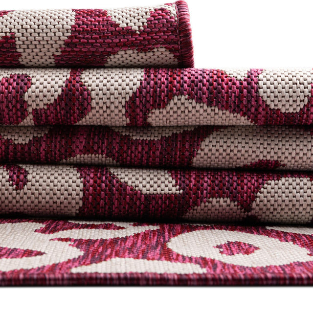 Magenta 9' x 12' Outdoor Safari Rectangle Area Rug Weather Resistant for Patio, Deck, Terrace, Balcony, Porch Animal Print Wildlife Nature Carpet for Sale at Rug Engine