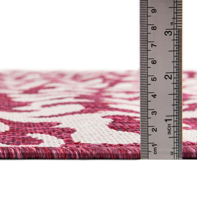 Magenta 13' 1 x 13' 1 Outdoor Safari Square Area Rug Weather Resistant for Patio, Deck, Terrace, Balcony, Porch Animal Print Wildlife Nature Carpet for Sale at Rug Engine