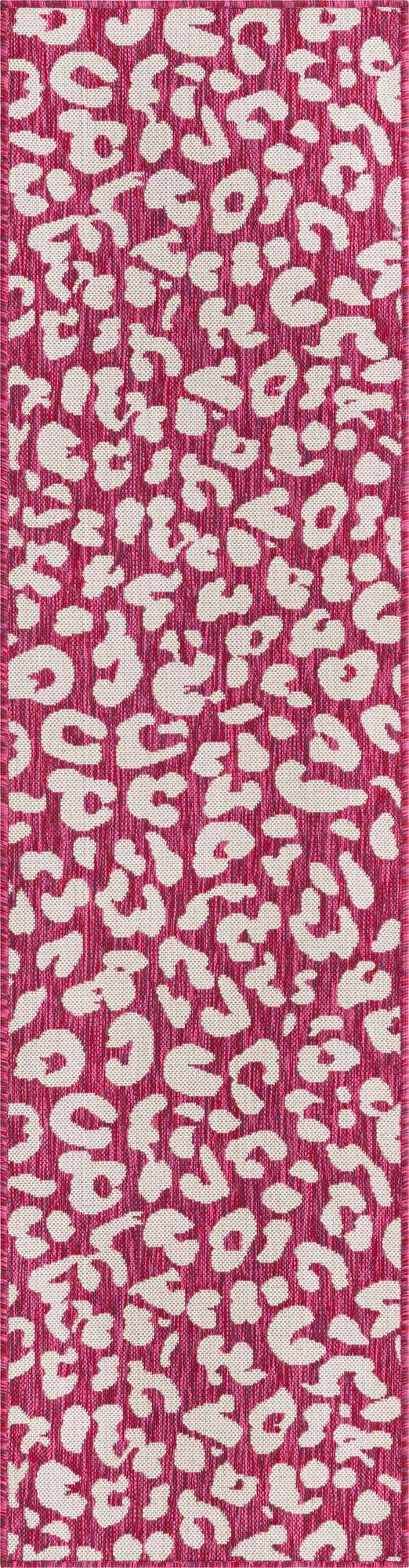 Magenta 2' x 8' Outdoor Safari Runner Area Rug Weather Resistant for Patio, Deck, Terrace, Balcony, Porch Animal Print Wildlife Nature Carpet for Sale at Rug Engine