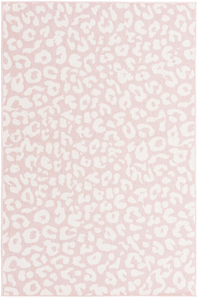Pink Ivory 5' 3 x 8' Outdoor Safari Rectangle Area Rug Weather Resistant for Patio, Deck, Terrace, Balcony, Porch Animal Print Wildlife Nature Carpet for Sale at Rug Engine