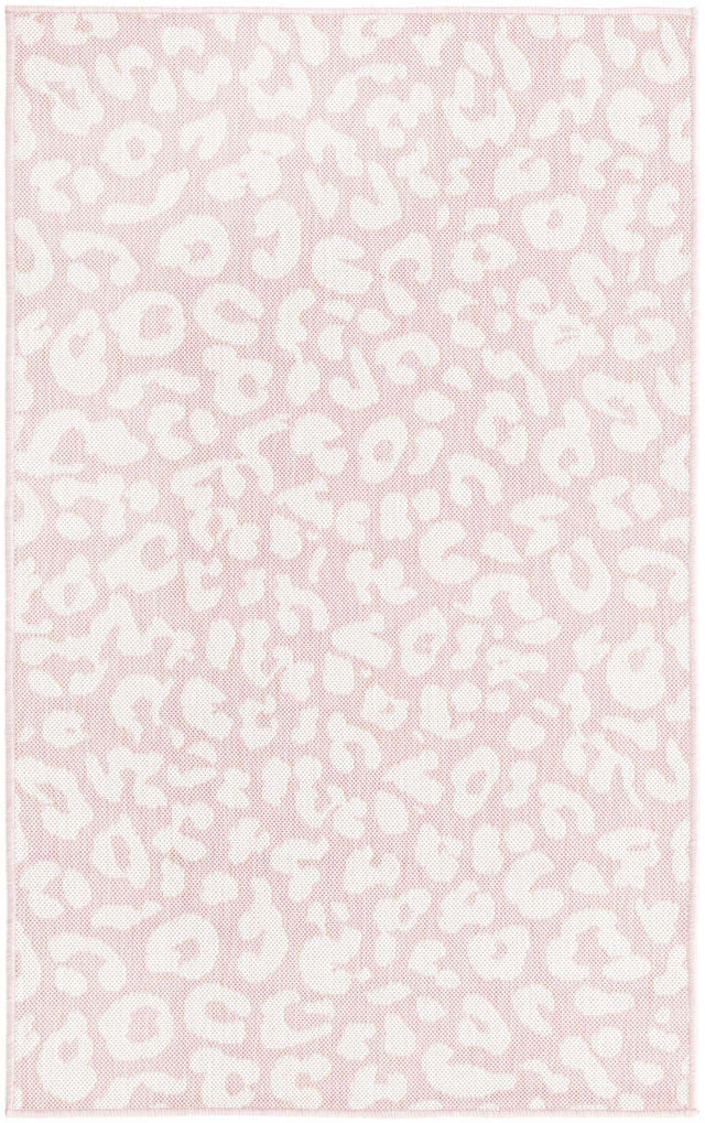 Pink Ivory 3' 1 x 5' 3 Outdoor Safari Rectangle Area Rug Weather Resistant for Patio, Deck, Terrace, Balcony, Porch Animal Print Wildlife Nature Carpet for Sale at Rug Engine