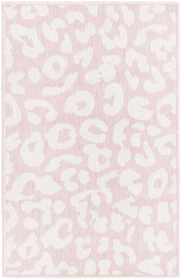 Pink Ivory 2' x 3' 1 Outdoor Safari Rectangle Area Rug Weather Resistant for Patio, Deck, Terrace, Balcony, Porch Animal Print Wildlife Nature Carpet for Sale at Rug Engine