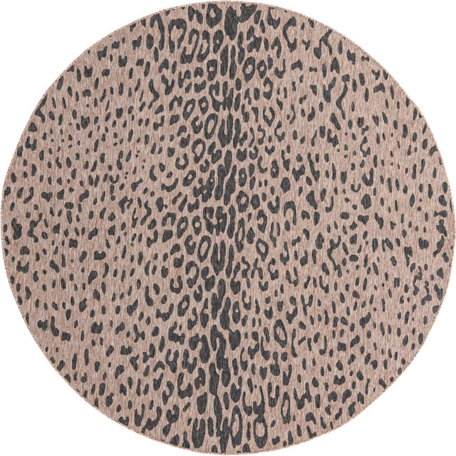 Natural 10' x 10' Outdoor Safari Round Area Rug Weather Resistant for Patio, Deck, Terrace, Balcony, Porch Animal Print Wildlife Nature Carpet for Sale at Rug Engine