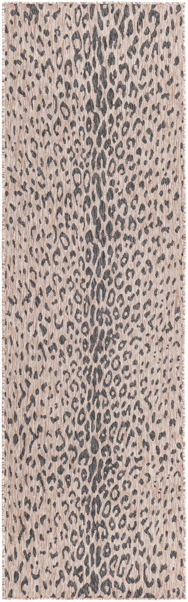 Natural 2' 7 x 10' Outdoor Safari Runner Area Rug Weather Resistant for Patio, Deck, Terrace, Balcony, Porch Animal Print Wildlife Nature Carpet for Sale at Rug Engine