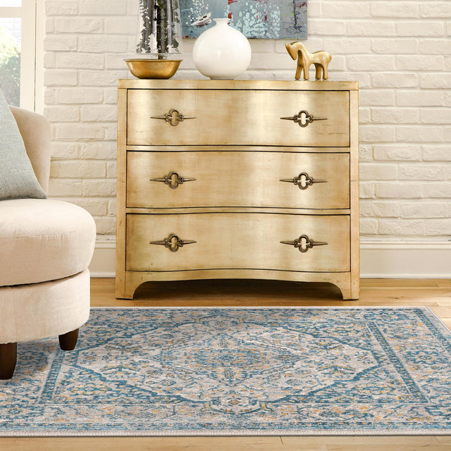 Light Gray 3' 11 x 3' 11 Lola Square Area Rug Polypropylene With Jute Backing Traditional Pattern Easy Clean Carpet for Home Interior Design for Sale at Rug Engine