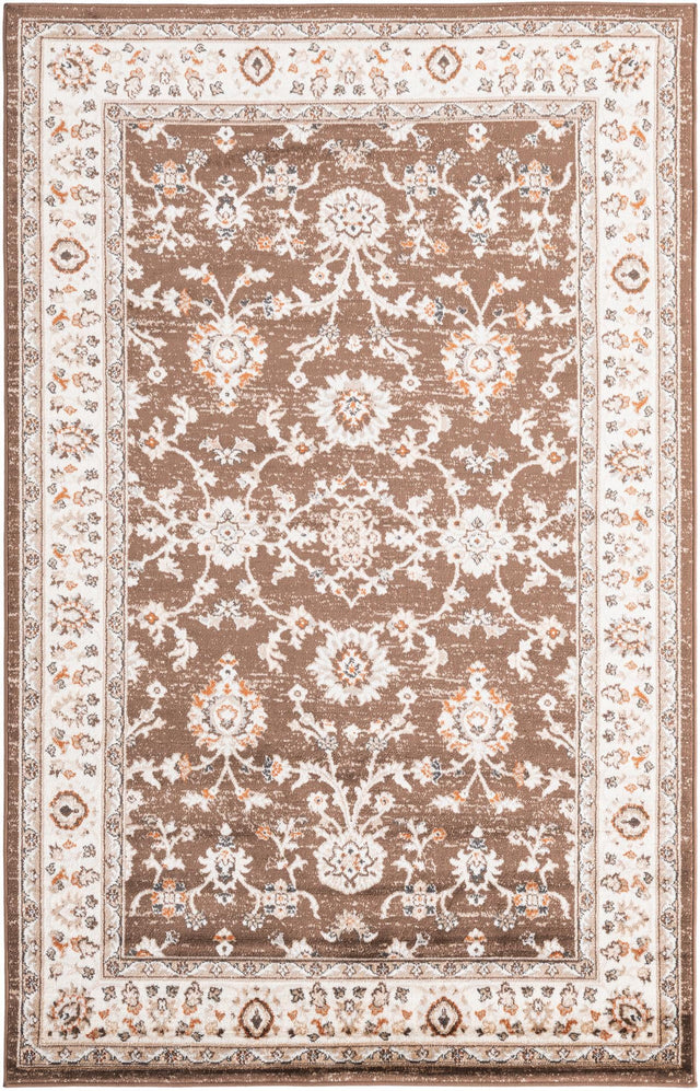 Brown 5' 3 x 8' Charlotte Rectangle Area Rug 100% Polypropylene With Jute Backing Traditional Classical Durable Carpet for Living Dining Office Rooms for Sale at Rug Engine