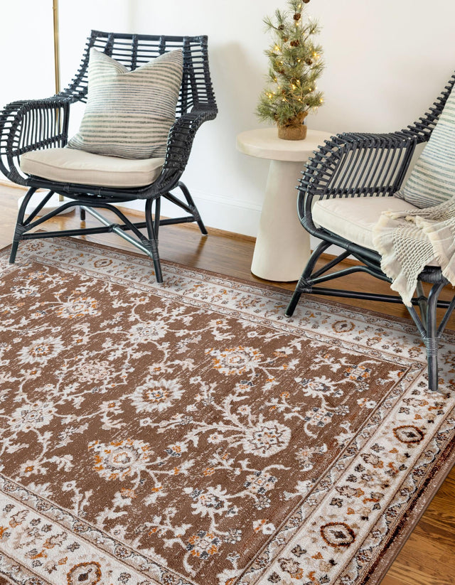 Brown 2' x 3' 1 Charlotte Rectangle Area Rug 100% Polypropylene With Jute Backing Traditional Classical Durable Carpet for Living Dining Office Rooms for Sale at Rug Engine