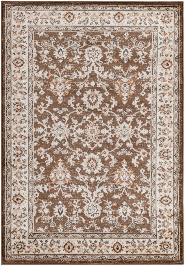 Brown 4' 1 x 6' 1 Charlotte Rectangle Area Rug 100% Polypropylene With Jute Backing Traditional Classical Durable Carpet for Living Dining Office Rooms for Sale at Rug Engine