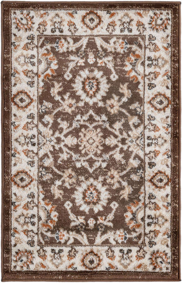 Brown 2' x 3' 1 Charlotte Rectangle Area Rug 100% Polypropylene With Jute Backing Traditional Classical Durable Carpet for Living Dining Office Rooms for Sale at Rug Engine