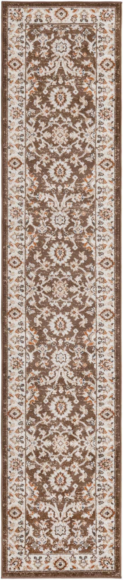 Brown 2' x 10' Charlotte Runner Area Rug 100% Polypropylene With Jute Backing Traditional Classical Durable Carpet for Living Dining Office Rooms for Sale at Rug Engine