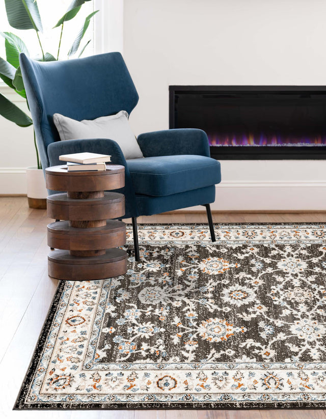 Fume Gray 5' 3 x 8' Charlotte Rectangle Area Rug 100% Polypropylene With Jute Backing Traditional Classical Durable Carpet for Living Dining Office Rooms for Sale at Rug Engine