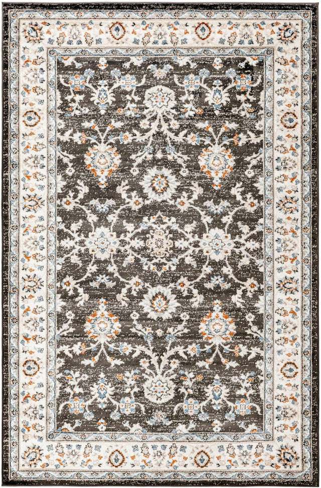 Fume Gray 5' 3 x 8' Charlotte Rectangle Area Rug 100% Polypropylene With Jute Backing Traditional Classical Durable Carpet for Living Dining Office Rooms for Sale at Rug Engine