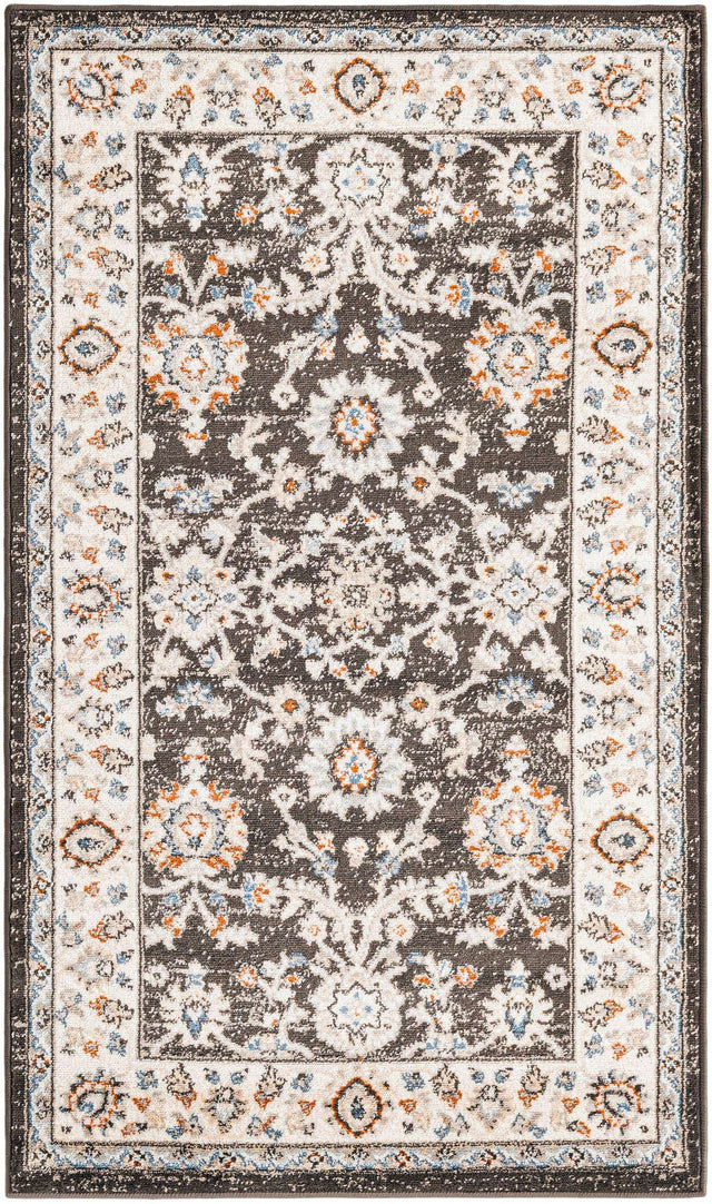 Fume Gray 3' 1 x 5' 3 Charlotte Rectangle Area Rug 100% Polypropylene With Jute Backing Traditional Classical Durable Carpet for Living Dining Office Rooms for Sale at Rug Engine