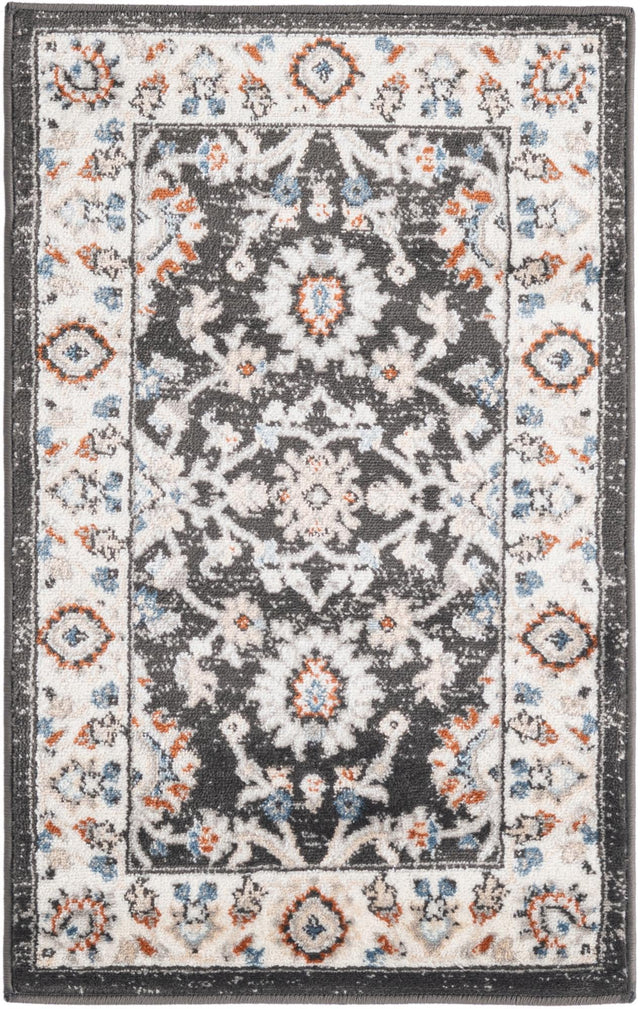 Fume Gray 2' x 3' 1 Charlotte Rectangle Area Rug 100% Polypropylene With Jute Backing Traditional Classical Durable Carpet for Living Dining Office Rooms for Sale at Rug Engine