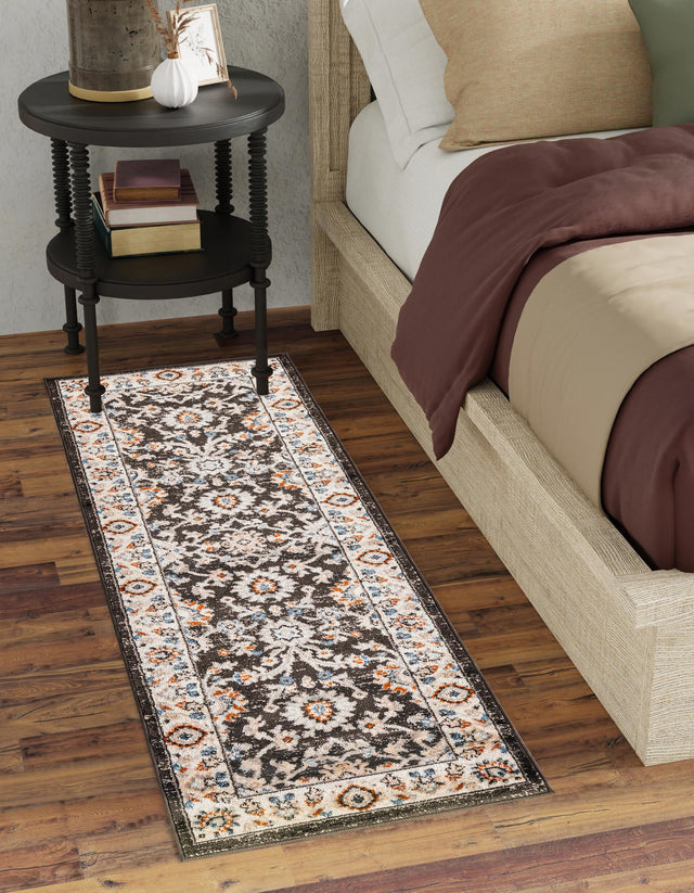 Fume Gray 3' 1 x 13' 1 Charlotte Runner Area Rug 100% Polypropylene With Jute Backing Traditional Classical Durable Carpet for Living Dining Office Rooms for Sale at Rug Engine