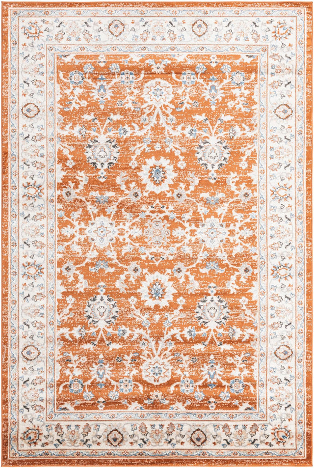 Rust Red 6' 1 x 9' Charlotte Rectangle Area Rug 100% Polypropylene With Jute Backing Traditional Classical Durable Carpet for Living Dining Office Rooms for Sale at Rug Engine
