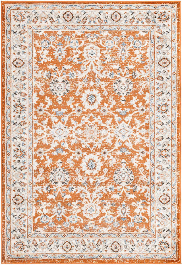Rust Red 4' 1 x 6' 1 Charlotte Rectangle Area Rug 100% Polypropylene With Jute Backing Traditional Classical Durable Carpet for Living Dining Office Rooms for Sale at Rug Engine