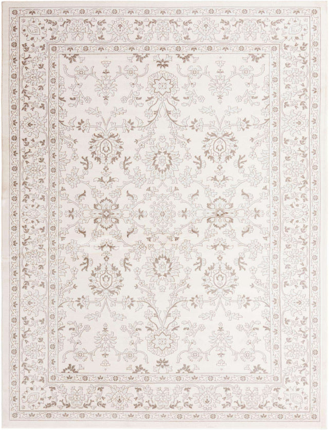 Ivory 9' x 12' Charlotte Rectangle Area Rug 100% Polypropylene With Jute Backing Traditional Classical Durable Carpet for Living Dining Office Rooms for Sale at Rug Engine