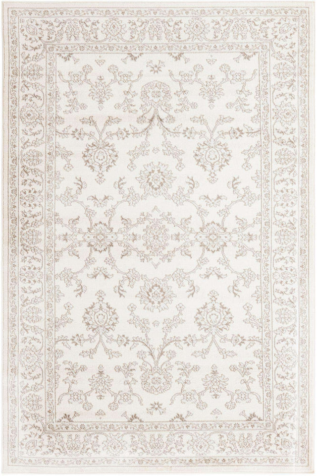 Ivory 5' 3 x 8' Charlotte Rectangle Area Rug 100% Polypropylene With Jute Backing Traditional Classical Durable Carpet for Living Dining Office Rooms for Sale at Rug Engine