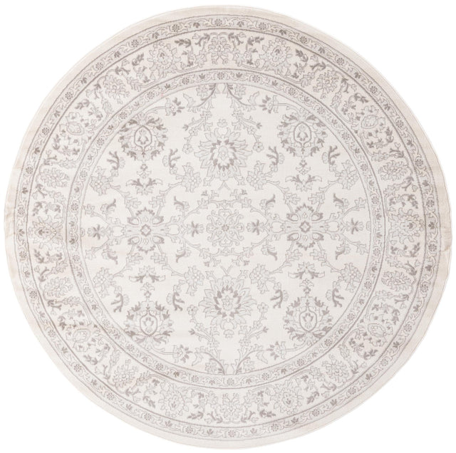 Ivory 7' 10 x 7' 10 Charlotte Round Area Rug 100% Polypropylene With Jute Backing Traditional Classical Durable Carpet for Living Dining Office Rooms for Sale at Rug Engine