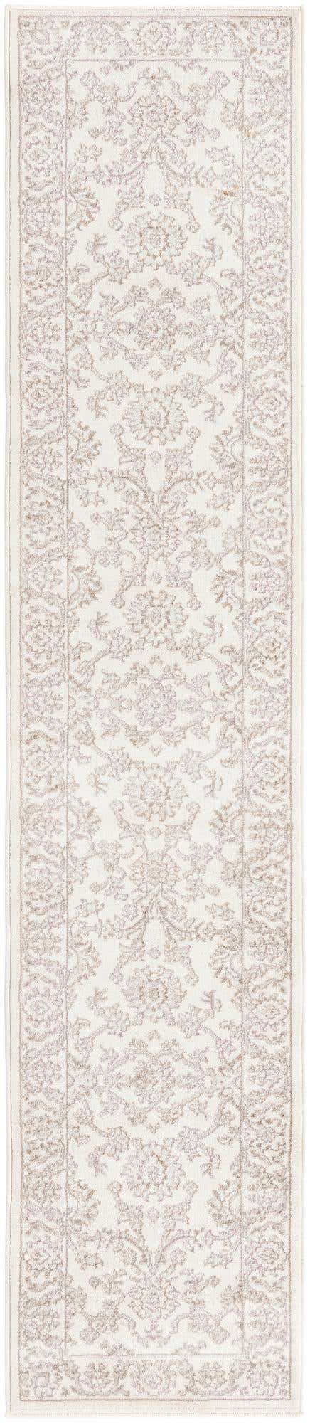 Ivory 2' x 9' 10 Charlotte Runner Area Rug 100% Polypropylene With Jute Backing Traditional Classical Durable Carpet for Living Dining Office Rooms for Sale at Rug Engine