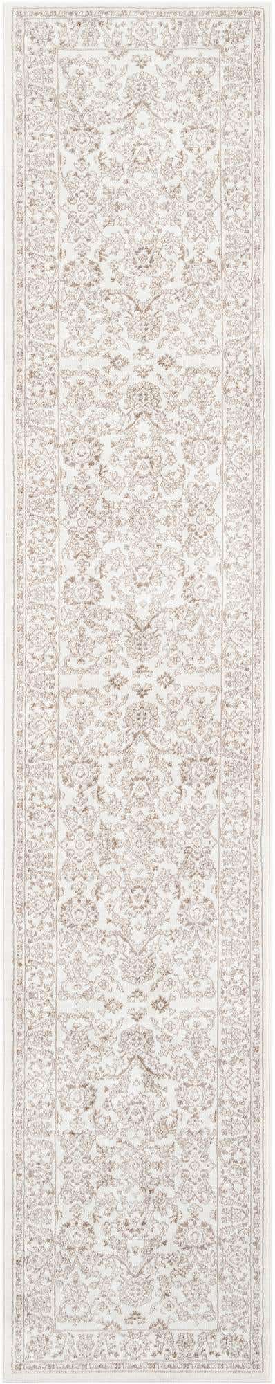 Ivory 3' 1 x 16' 5 Charlotte Runner Area Rug 100% Polypropylene With Jute Backing Traditional Classical Durable Carpet for Living Dining Office Rooms for Sale at Rug Engine