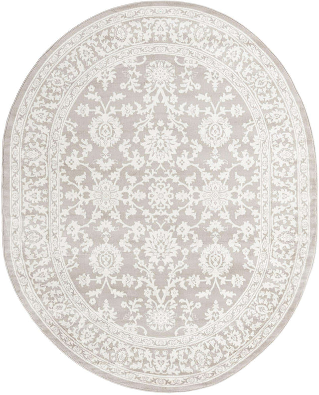 Light Gray 7' 10 x 10' Charlotte Oval Area Rug 100% Polypropylene With Jute Backing Traditional Classical Durable Carpet for Living Dining Office Rooms for Sale at Rug Engine