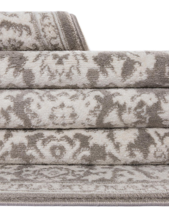 Light Gray 5' 3 x 5' 3 Charlotte Octagon Area Rug 100% Polypropylene With Jute Backing Traditional Classical Durable Carpet for Living Dining Office Rooms for Sale at Rug Engine