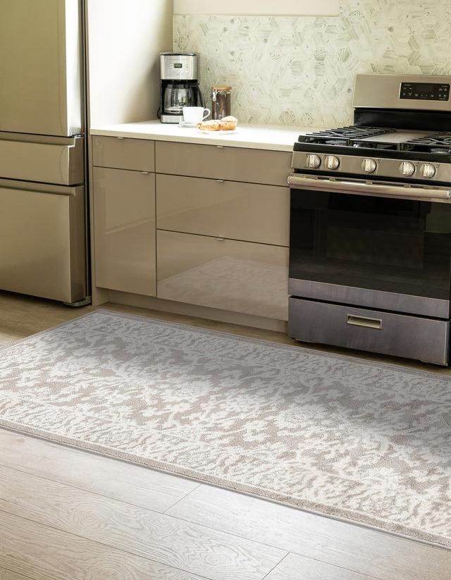 Light Gray 3' 1 x 13' 1 Charlotte Runner Area Rug 100% Polypropylene With Jute Backing Traditional Classical Durable Carpet for Living Dining Office Rooms for Sale at Rug Engine
