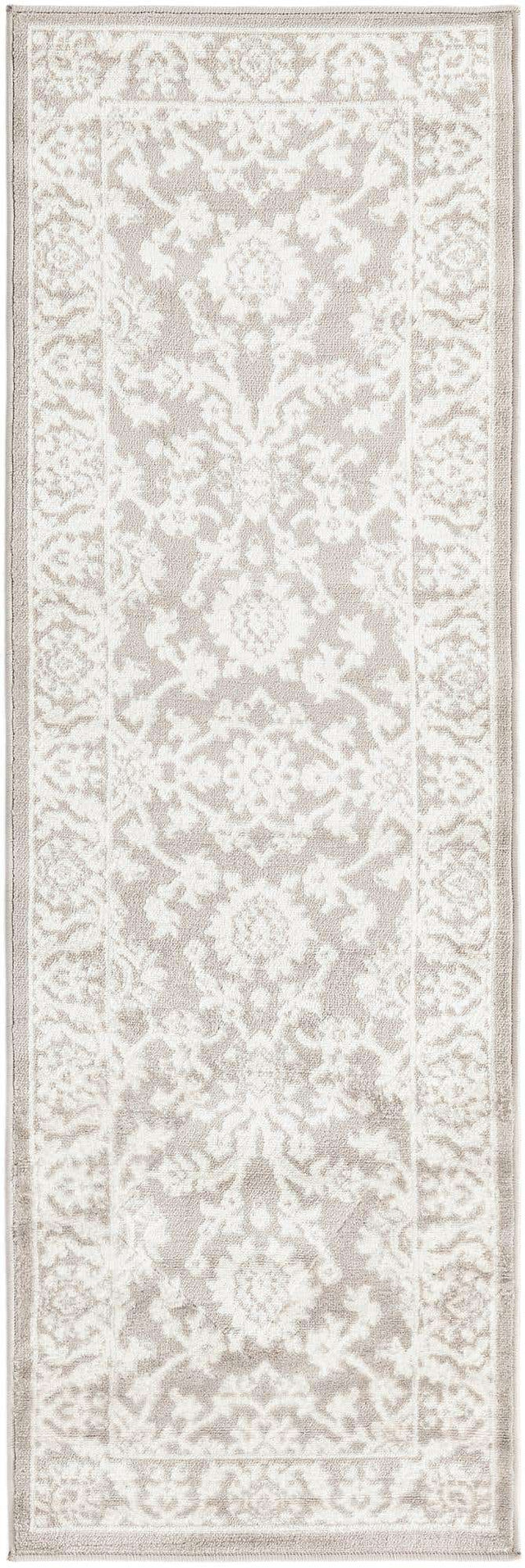 Light Gray 2' x 6' 1 Charlotte Runner Area Rug 100% Polypropylene With Jute Backing Traditional Classical Durable Carpet for Living Dining Office Rooms for Sale at Rug Engine