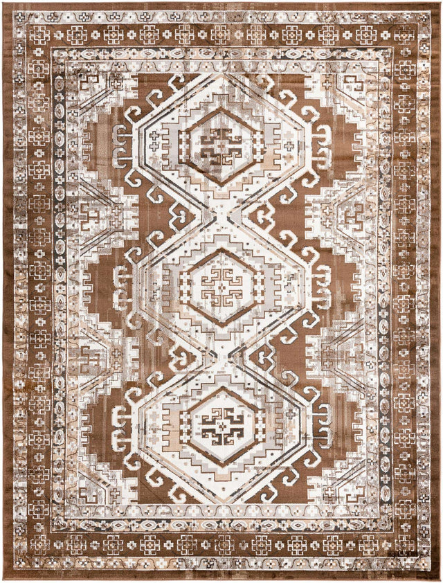 Brown 9' x 12' Charlotte Rectangle Area Rug 100% Polypropylene With Jute Backing Traditional Classical Durable Carpet for Living Dining Office Rooms for Sale at Rug Engine