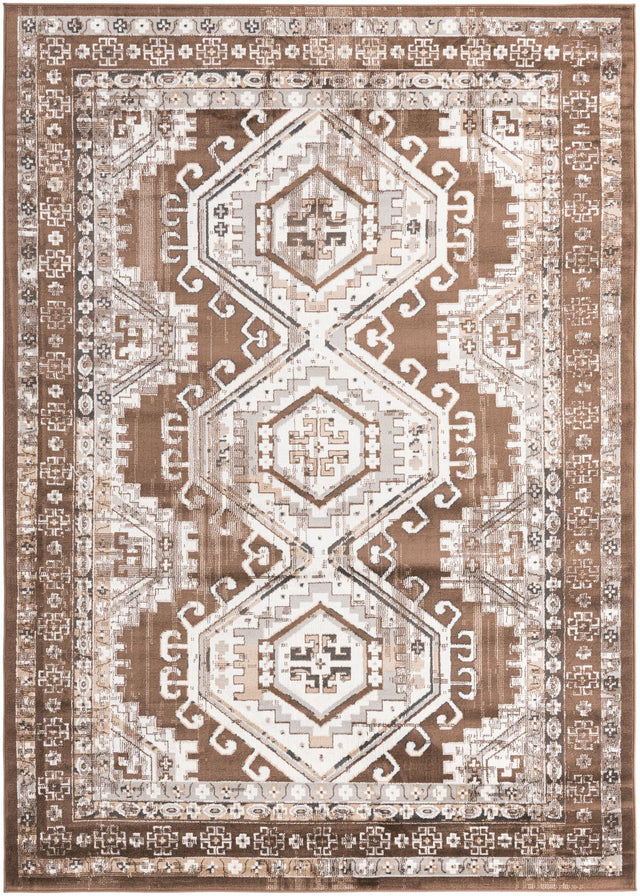 Brown 7' 1 x 10' Charlotte Rectangle Area Rug 100% Polypropylene With Jute Backing Traditional Classical Durable Carpet for Living Dining Office Rooms for Sale at Rug Engine