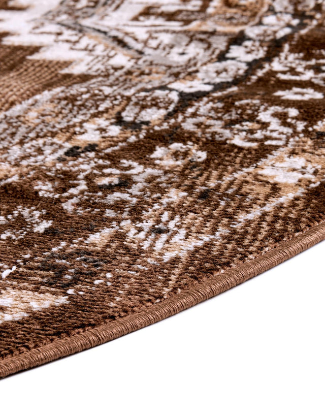 Brown 5' 3 x 8' Charlotte Oval Area Rug 100% Polypropylene With Jute Backing Traditional Classical Durable Carpet for Living Dining Office Rooms for Sale at Rug Engine