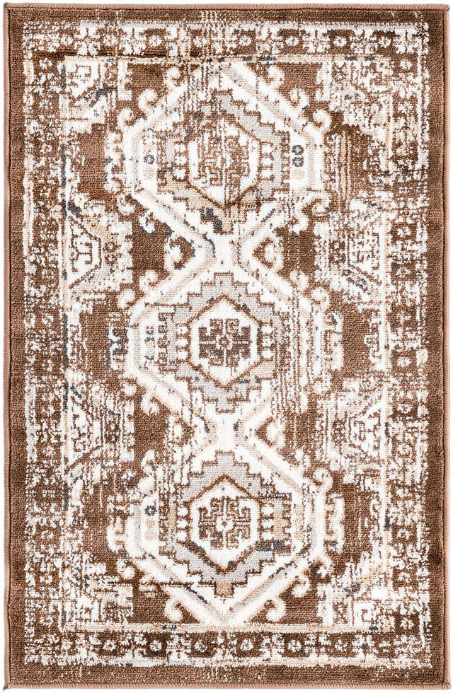Brown 2' x 3' 1 Charlotte Rectangle Area Rug 100% Polypropylene With Jute Backing Traditional Classical Durable Carpet for Living Dining Office Rooms for Sale at Rug Engine