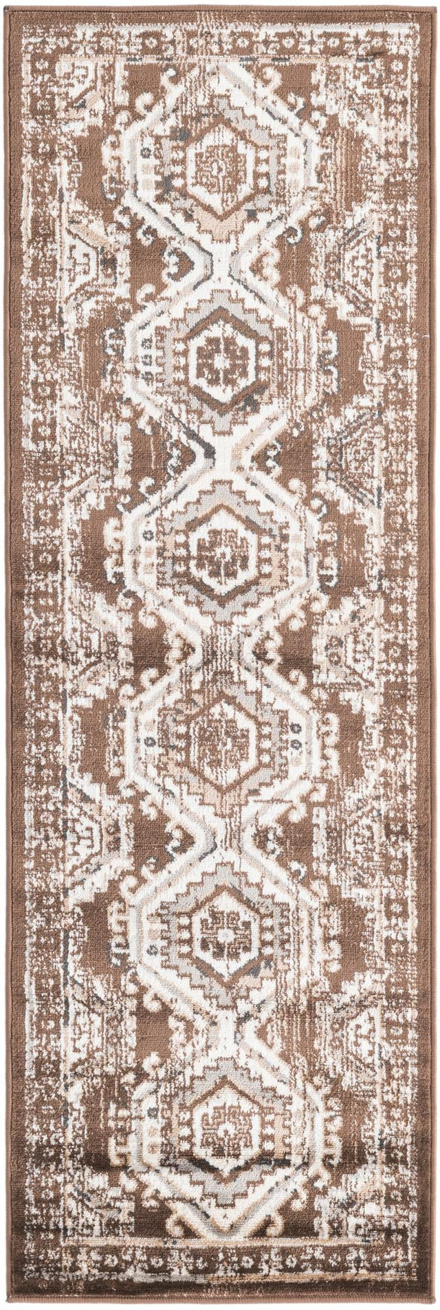 Brown 2' x 6' 1 Charlotte Runner Area Rug 100% Polypropylene With Jute Backing Traditional Classical Durable Carpet for Living Dining Office Rooms for Sale at Rug Engine