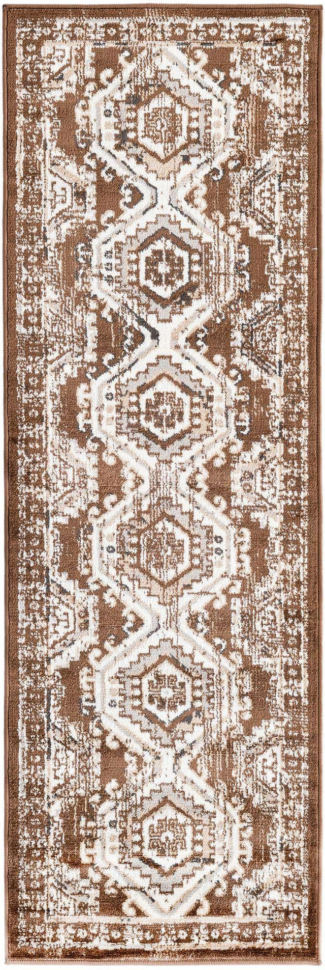 Brown 2' x 6' 1 Charlotte Runner Area Rug 100% Polypropylene With Jute Backing Traditional Classical Durable Carpet for Living Dining Office Rooms for Sale at Rug Engine