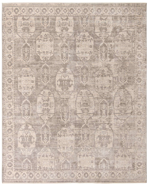 Gray 10' x 12' 4 Lola Rectangle Area Rug Polypropylene With Jute Backing Traditional Pattern Easy Clean Carpet for Home Interior Design for Sale at Rug Engine