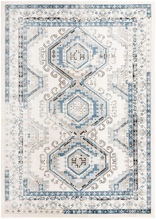 Ivory Aqua 10' x 14' 1 Charlotte Rectangle Area Rug 100% Polypropylene With Jute Backing Traditional Classical Durable Carpet for Living Dining Office Rooms for Sale at Rug Engine