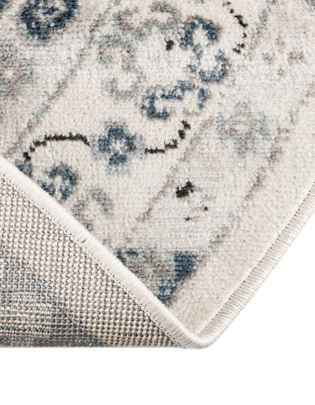 Ivory Aqua 4' 1 x 6' 1 Charlotte Oval Area Rug 100% Polypropylene With Jute Backing Traditional Classical Durable Carpet for Living Dining Office Rooms for Sale at Rug Engine