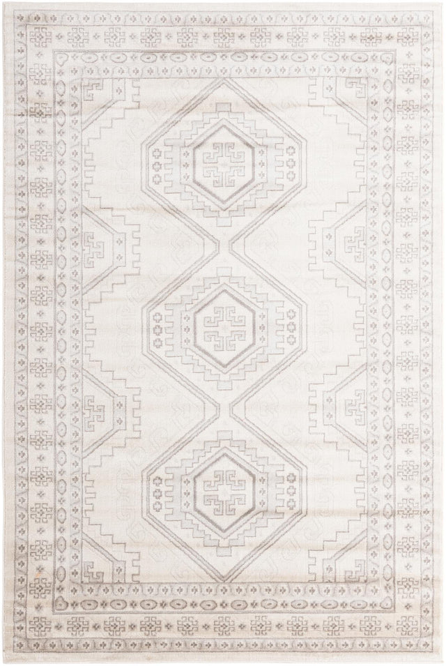 Ivory 6' 1 x 9' Charlotte Rectangle Area Rug 100% Polypropylene With Jute Backing Traditional Classical Durable Carpet for Living Dining Office Rooms for Sale at Rug Engine