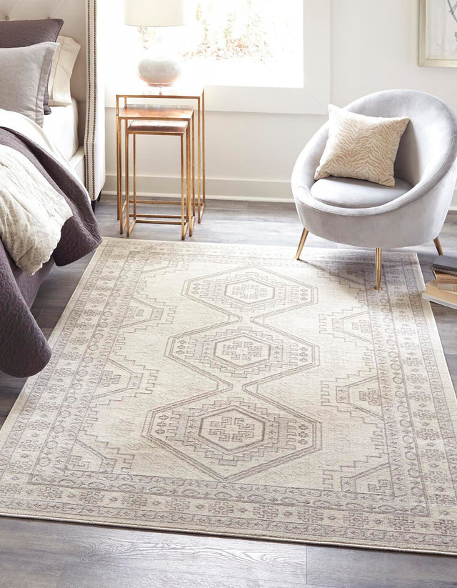 Ivory 2' x 3' 1 Charlotte Rectangle Area Rug 100% Polypropylene With Jute Backing Traditional Classical Durable Carpet for Living Dining Office Rooms for Sale at Rug Engine
