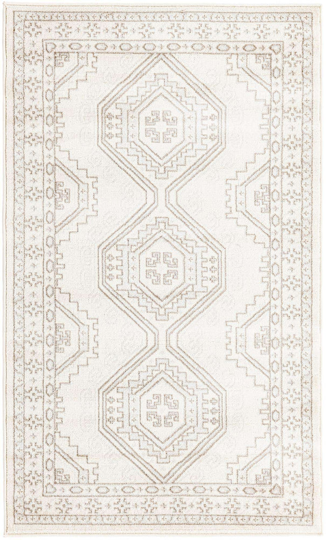 Ivory 3' 1 x 5' 3 Charlotte Rectangle Area Rug 100% Polypropylene With Jute Backing Traditional Classical Durable Carpet for Living Dining Office Rooms for Sale at Rug Engine
