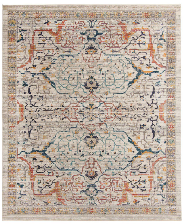 Ivory 10' x 12' 4 Lola Rectangle Area Rug Polypropylene With Jute Backing Traditional Pattern Easy Clean Carpet for Home Interior Design for Sale at Rug Engine