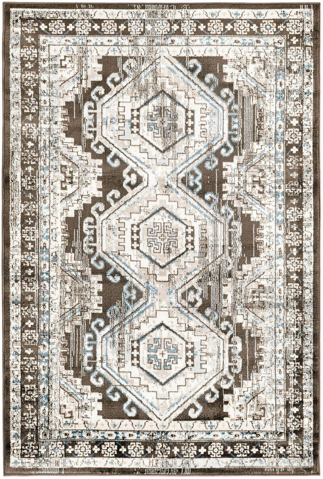 Gray 4' 1 x 6' 1 Charlotte Rectangle Area Rug 100% Polypropylene With Jute Backing Traditional Classical Durable Carpet for Living Dining Office Rooms for Sale at Rug Engine