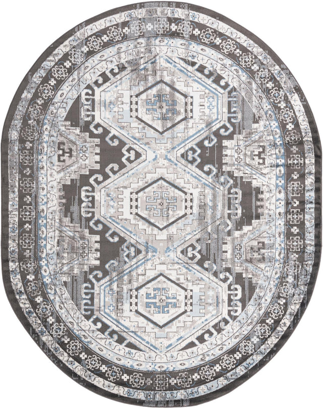 Gray 7' 10 x 10' Charlotte Oval Area Rug 100% Polypropylene With Jute Backing Traditional Classical Durable Carpet for Living Dining Office Rooms for Sale at Rug Engine