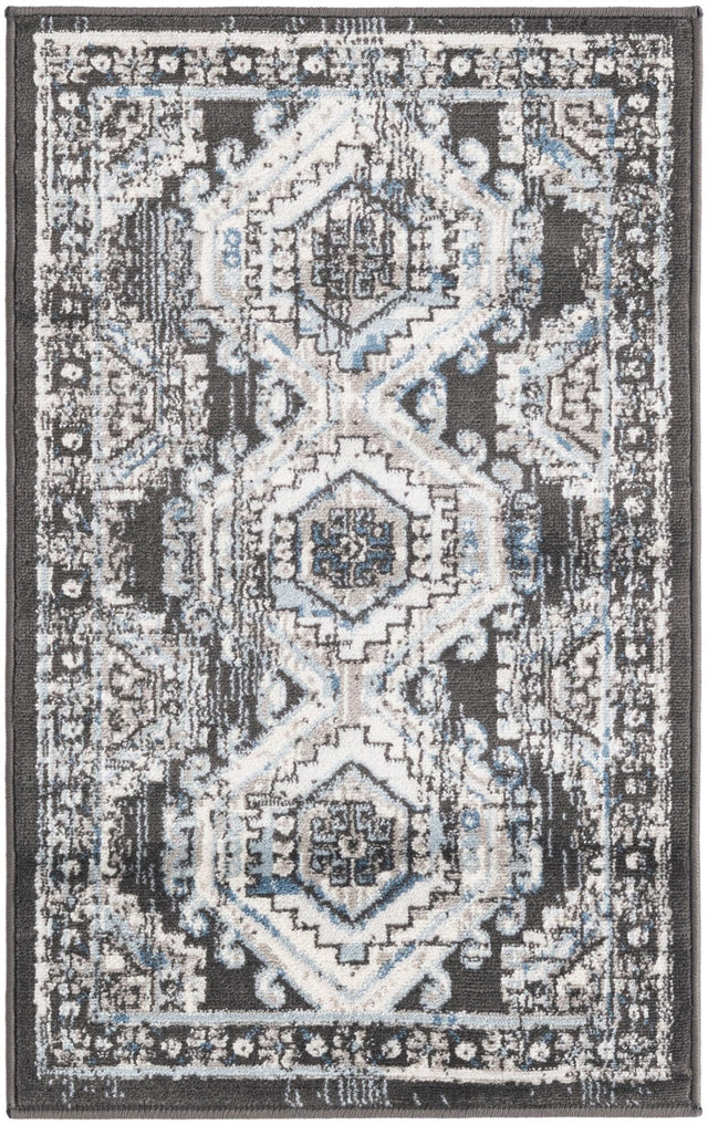 Gray 2' x 3' 1 Charlotte Rectangle Area Rug 100% Polypropylene With Jute Backing Traditional Classical Durable Carpet for Living Dining Office Rooms for Sale at Rug Engine
