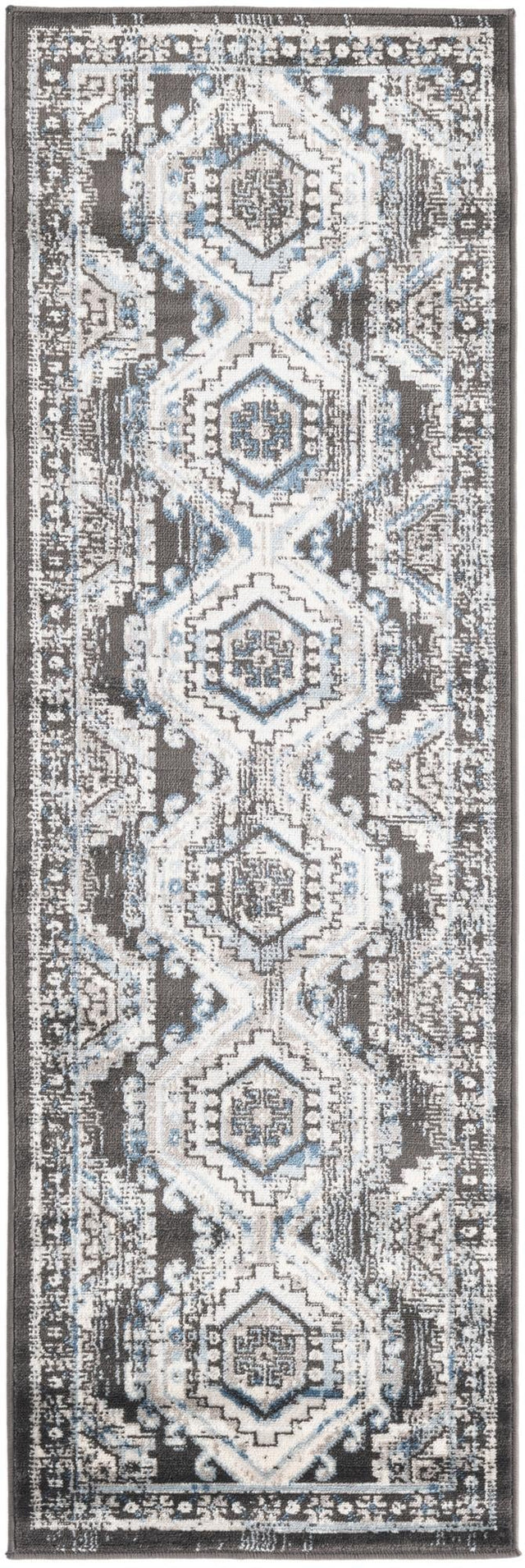 Gray 2' x 6' 1 Charlotte Runner Area Rug 100% Polypropylene With Jute Backing Traditional Classical Durable Carpet for Living Dining Office Rooms for Sale at Rug Engine