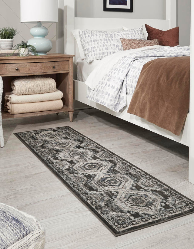 Gray 3' 1 x 16' 5 Charlotte Runner Area Rug 100% Polypropylene With Jute Backing Traditional Classical Durable Carpet for Living Dining Office Rooms for Sale at Rug Engine