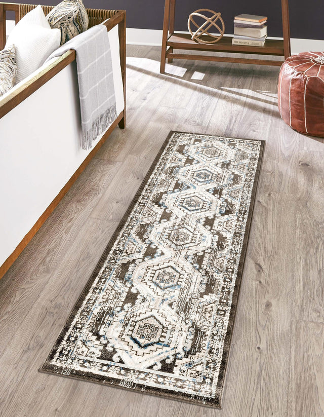 Gray 2' x 9' 10 Charlotte Runner Area Rug 100% Polypropylene With Jute Backing Traditional Classical Durable Carpet for Living Dining Office Rooms for Sale at Rug Engine