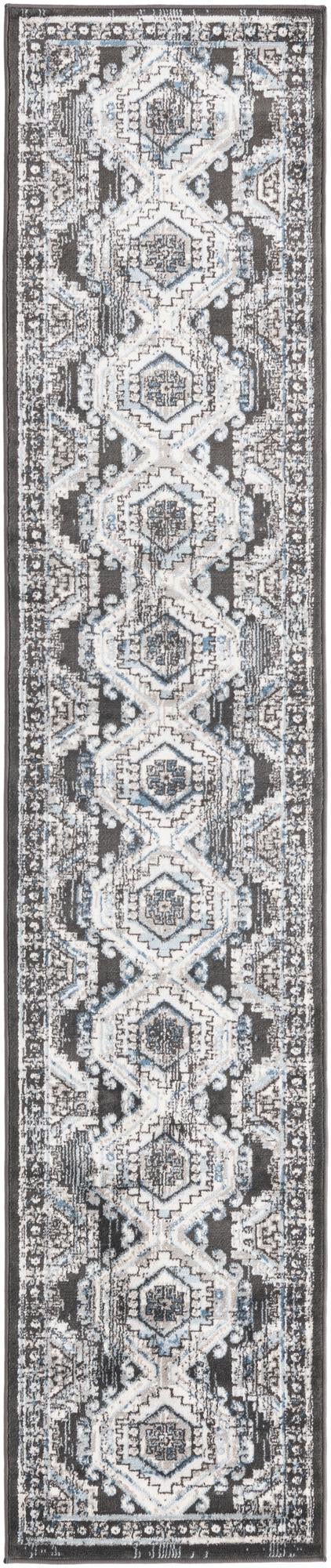 Gray 2' x 9' 10 Charlotte Runner Area Rug 100% Polypropylene With Jute Backing Traditional Classical Durable Carpet for Living Dining Office Rooms for Sale at Rug Engine